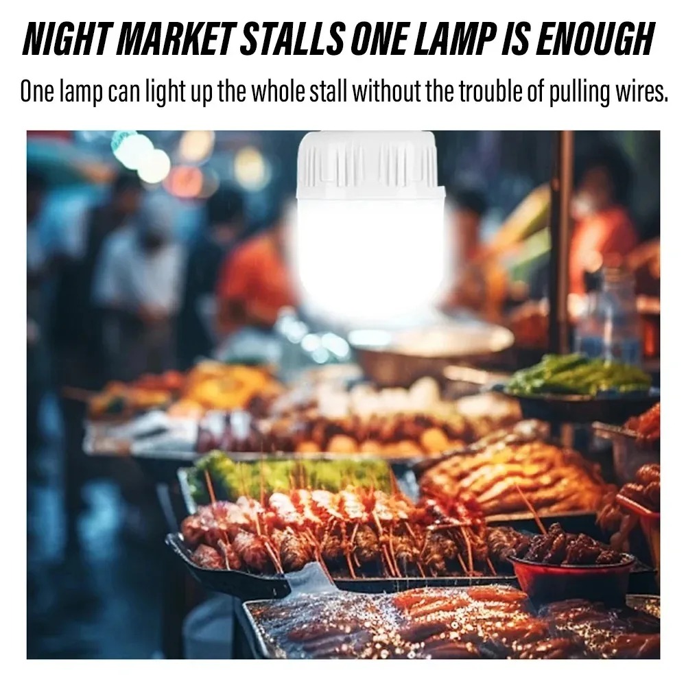 1-10pcs Outdoor USB Rechargeable LED Lamp Bulbs High Brightness Emergency Light Hook Up Camping Portable Lantern Night Lights ﻿