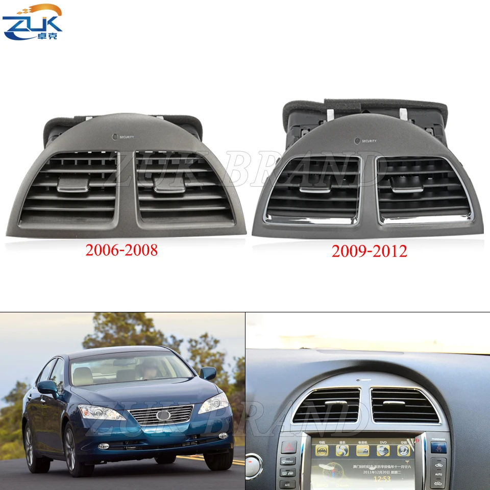 ZUK Xe A/C Điều Hòa Không Khí Lỗ Thông Khí Giữa Ổ Cắm Tản Nhiệt Dạng Lưới Dành Cho Xe LEXUS ES ES350 V40 2006 2007 2008 2009 2010 2011 2012