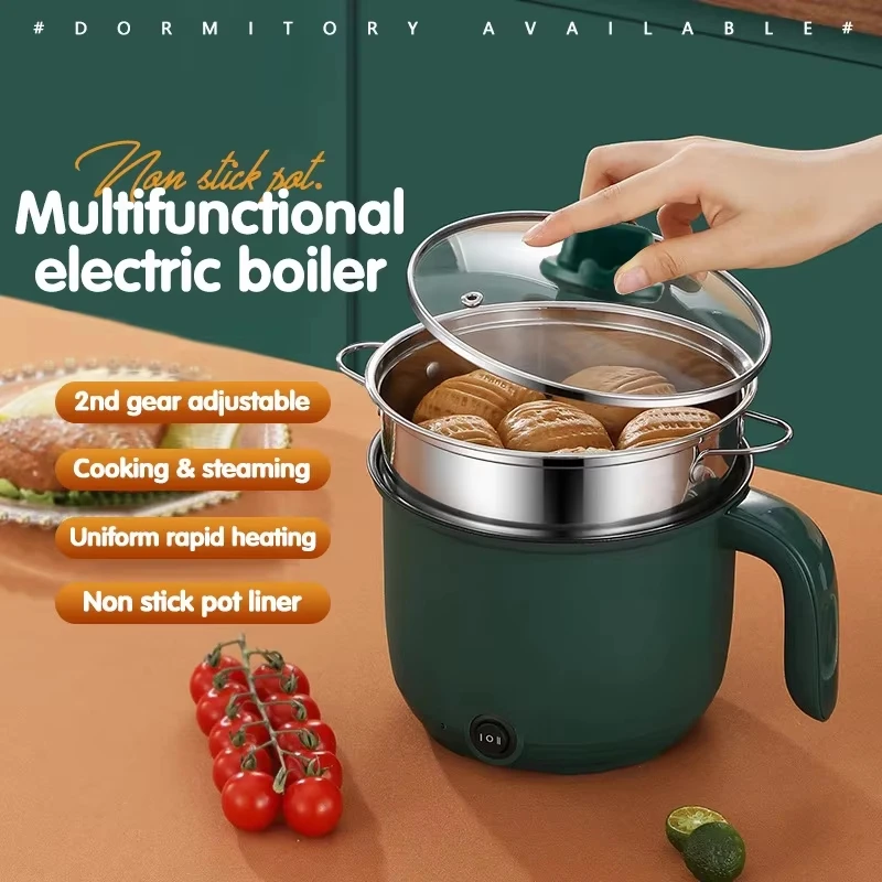 Mini olla de cocina casera de capacidad, olla arrocera multifuncional, sartén antiadherente, Material de seguridad, olla portátil, electrodoméstico
