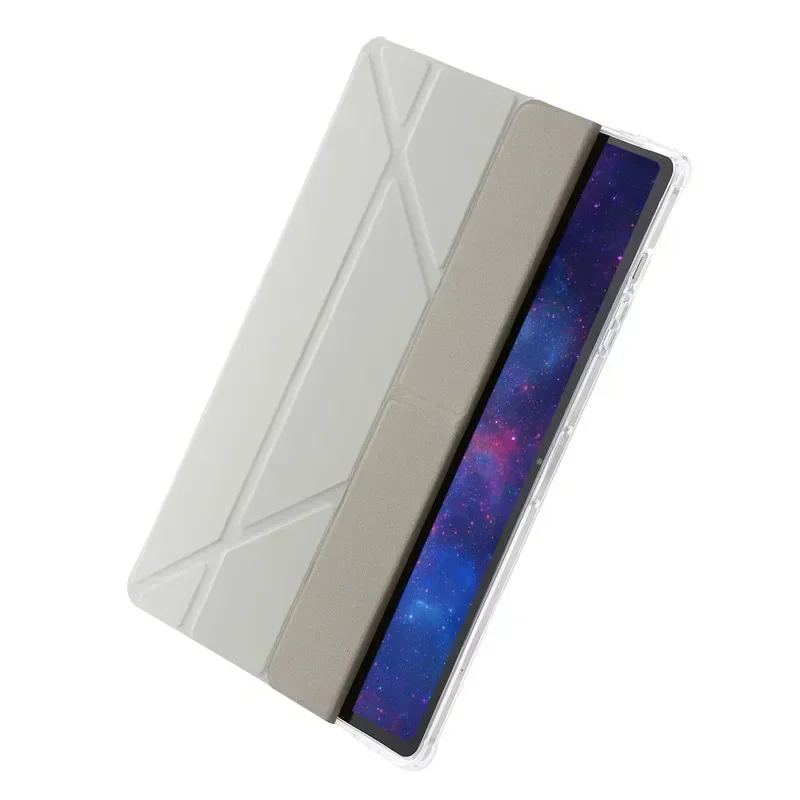 Para Samsung Tab S9 Plus funda de 12,4 "acrílico transparente duro soporte trasero funda inteligente para Galaxy Tab S9 FE S10 Plus funda con portalápices