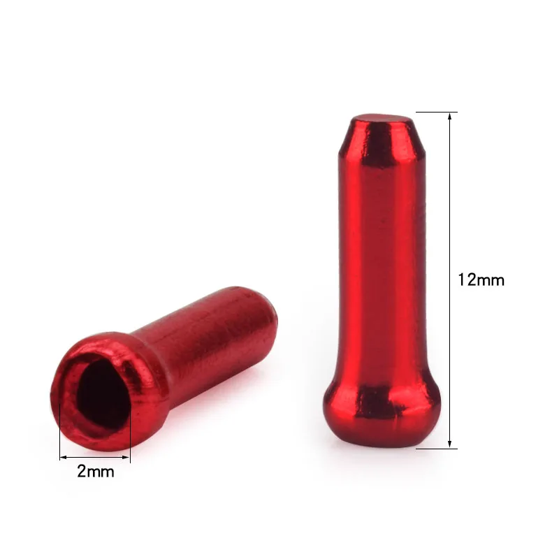 50 шт. велосипедные внутренние наконечники троса из сплава, дорожные горные велосипеды, тормозные наконечники, концевые обжимы троса переключения передач