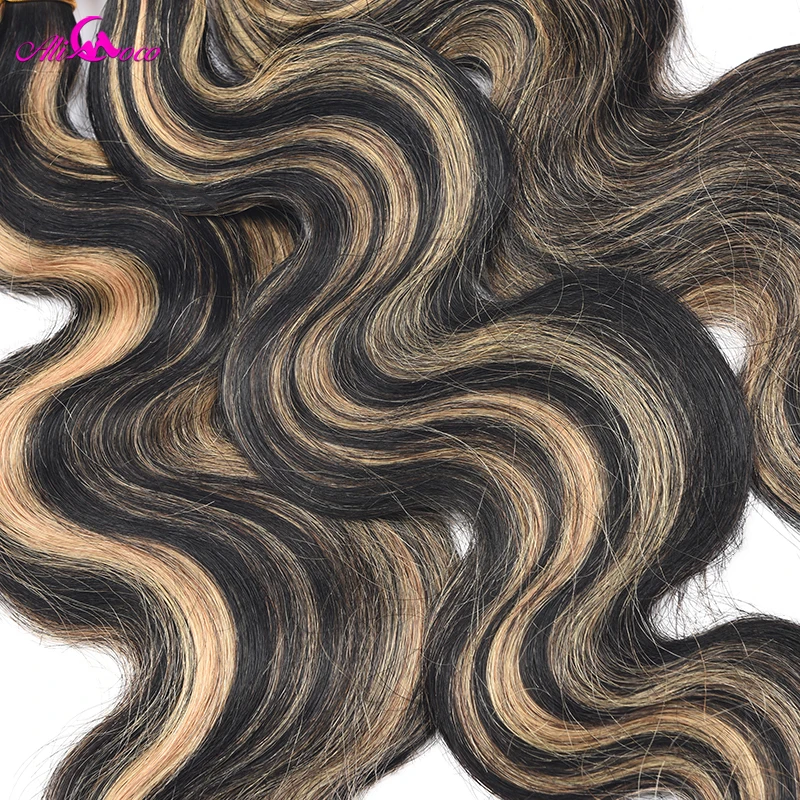 Atualizar destaque p1b/27 pacotes de cabelo humano colorido com fechamento 4x4 5x5 pacotes onda do corpo com fechamento pacotes de cabelo brasileiro