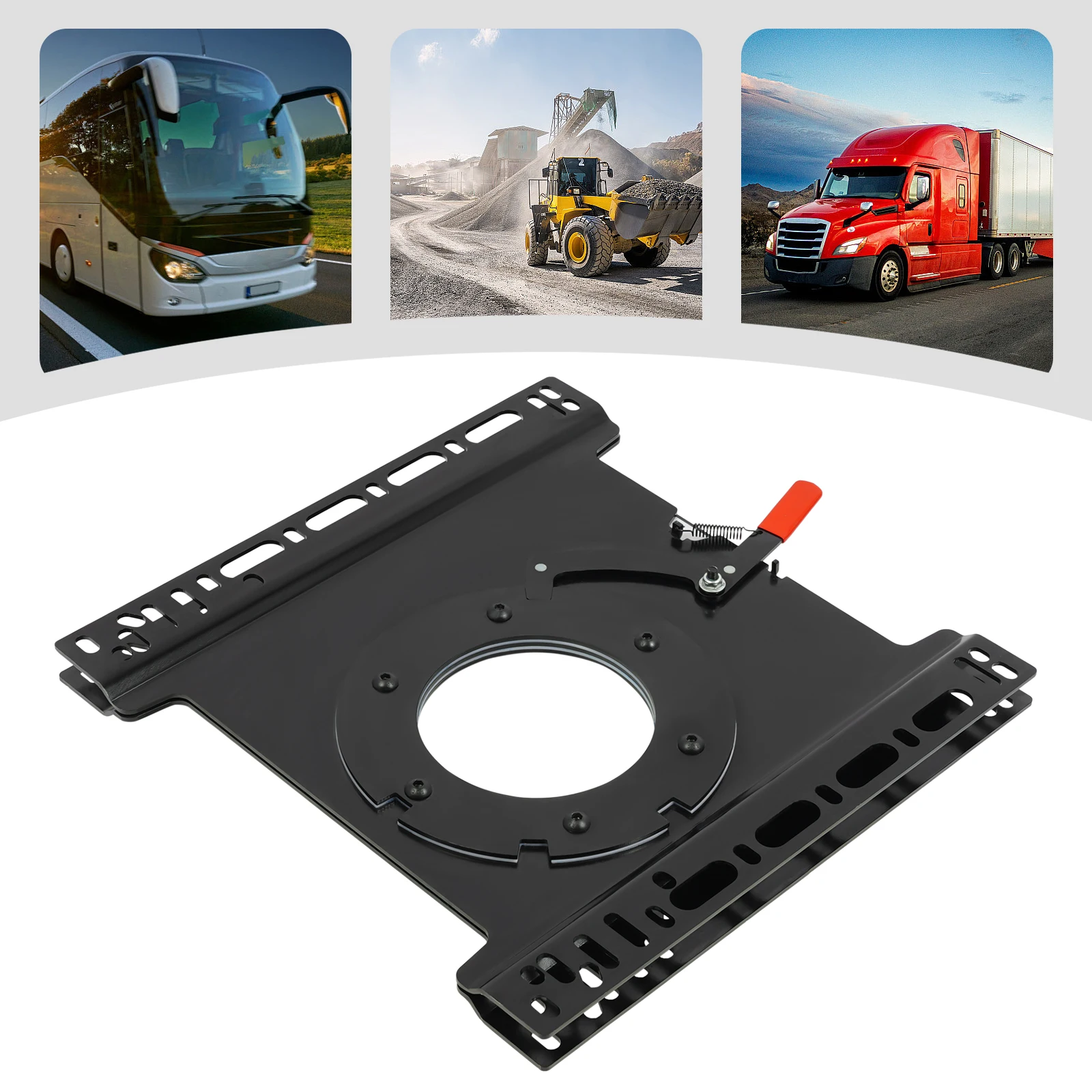 Base giratória universal para assento de motorhome T5 T6 Base giratória de assento de placa de aço resistente para ônibus RV Camper, rotação de 360 graus