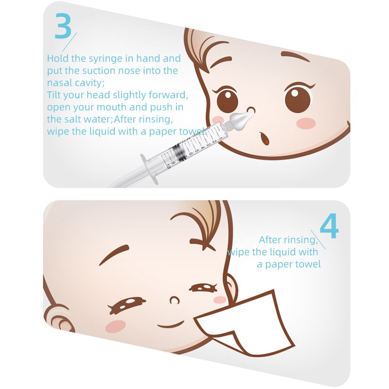 Aspirador Nasal para bebé, jeringa profesional, irrigador Nasal, limpiador de nariz para niños, dispositivo de enjuague, lavado de nariz reutilizable para niños