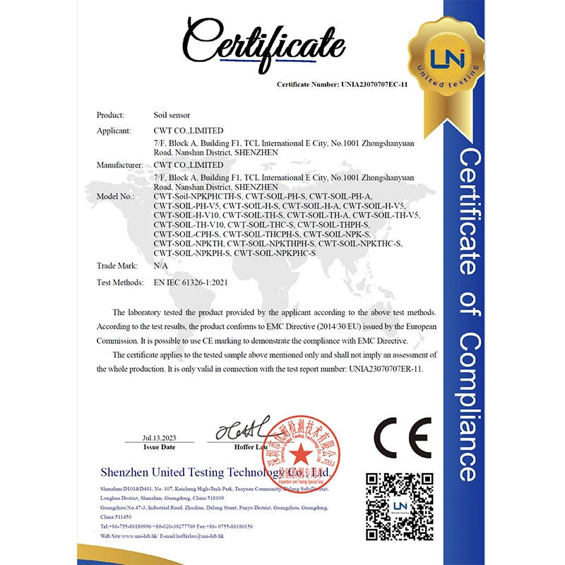 Medida la humedad del suelo Temperatura Humedad EC PH NPK 4-20mA 0-5V RS485 Sensor de suelo Modbus