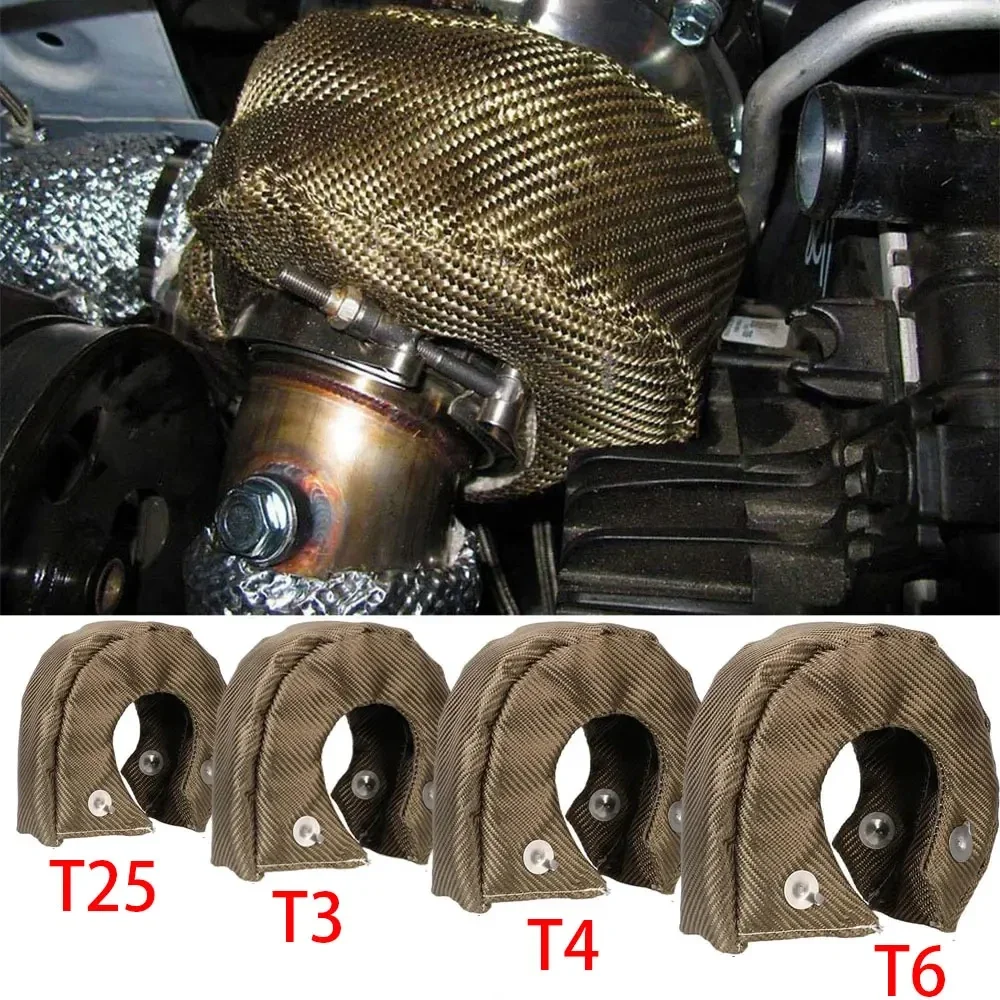 Glasvezel turbo hitteschild turbocompressoreken capa t2 t25 t28 t3 t4 t6 meest turbina proteção de alta temperatura envoltório calor
