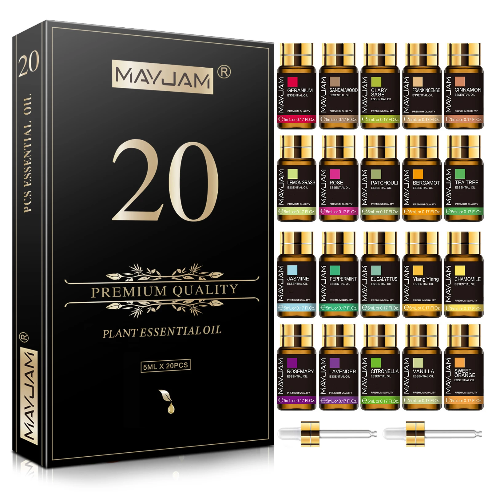 20 Chiếc Hộp Quà Tặng Thiên Nhiên Nguyên Chất Tinh Dầu Thực Vật Đặt Cho Máy Phun Sương Tạo Ẩm Khuếch Tán Tinh Dầu Sả Chanh Bạc Hà Bạch Đàn Tinh Dầu Tinh Dầu Sả
