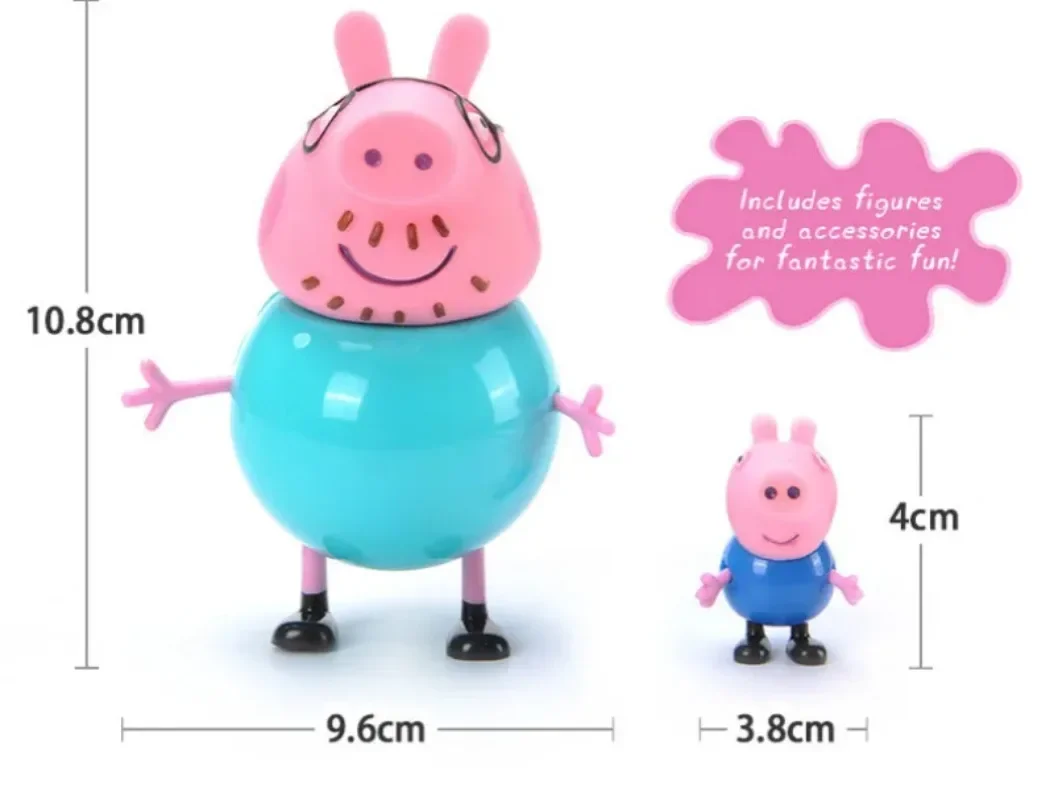 4 ชิ้น/เซ็ต Pepa Pig ของเล่น Action Figure George ครอบครัวของเล่นแม่และพ่ออะนิเมะของเล่นเด็กวันหยุดของขวัญ