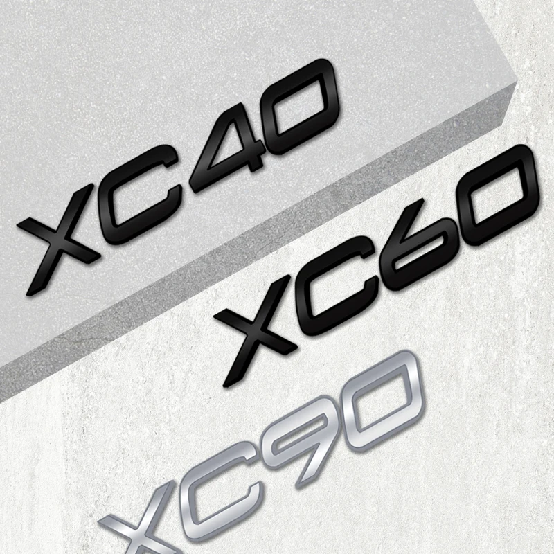 Pegatina 3D para coche AWD D2 D3 D4 D5 D6 D8, emblema de desplazamiento, insignia trasera de Metal, accesorios para Volvo XC90 XC60 XC40