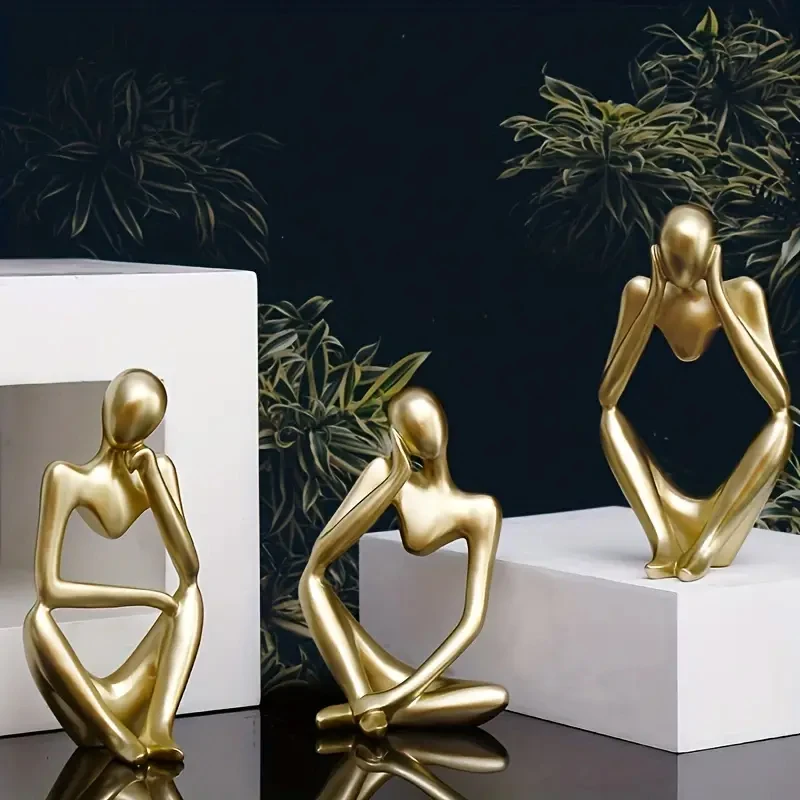 Arte escandinava Figuras Abstratas, Decoração para Casa, Mini Artesanato, Luxo leve, Ornamento de Entrada, Decoração Desktop, 1pc