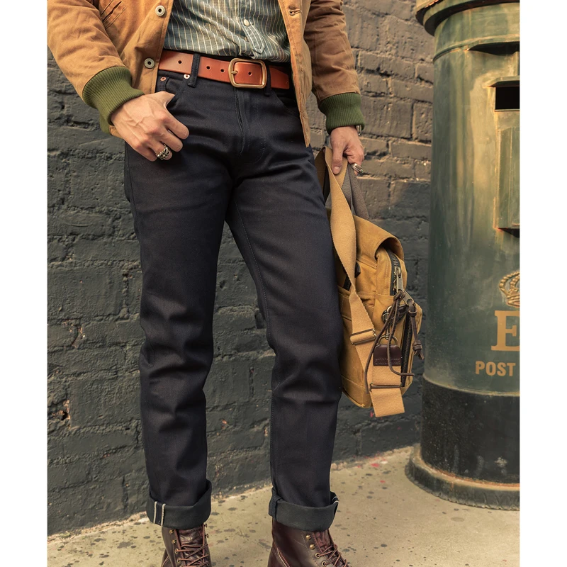 Red Tornado 14,5 oz Selvage Jeans Forme d'ouverture de jambe mince de 511 et GT Raw Denim