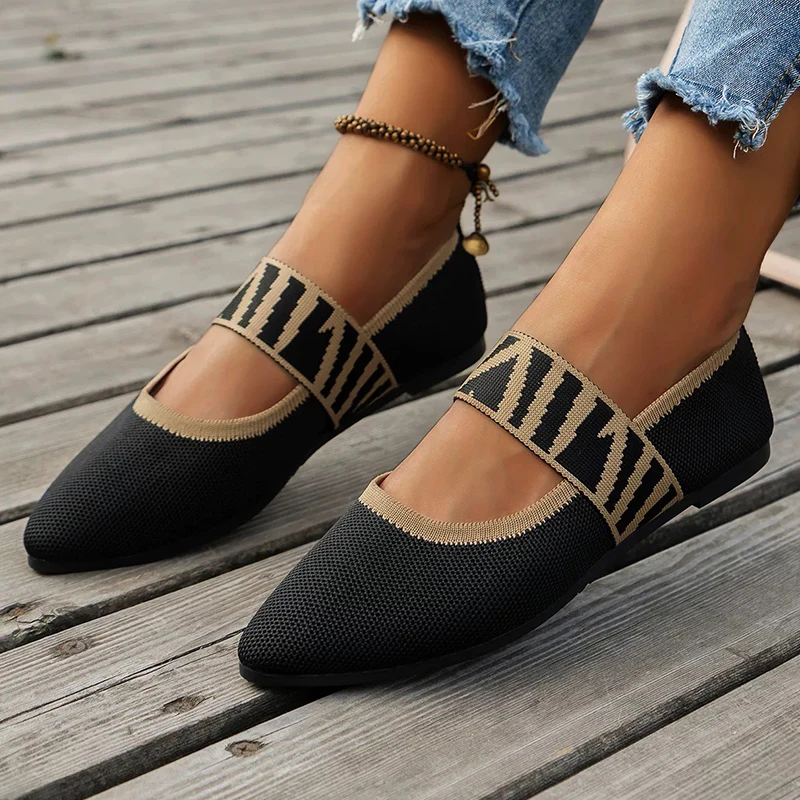 Ballet Flats Sapatos Casuais para Mulheres, Sapatilhas de Mulher Elegante, Confortável Dedo Apontado, Salto Baixo, Descalço, Em Oferta, Frete Grátis