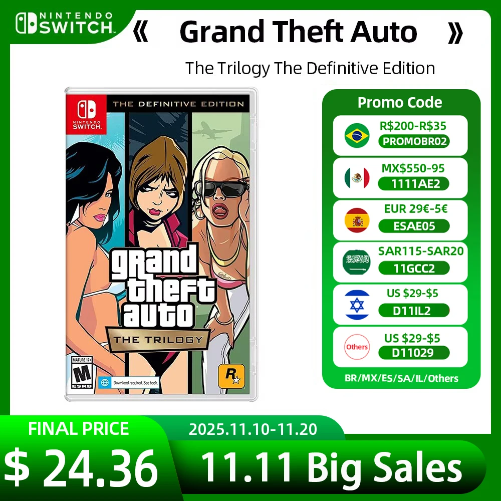 Grand Theft Auto The Trilogy The Definitive Edition GTA nintendo switch игры Оригинальная игровая карта для Switch OLED Lite