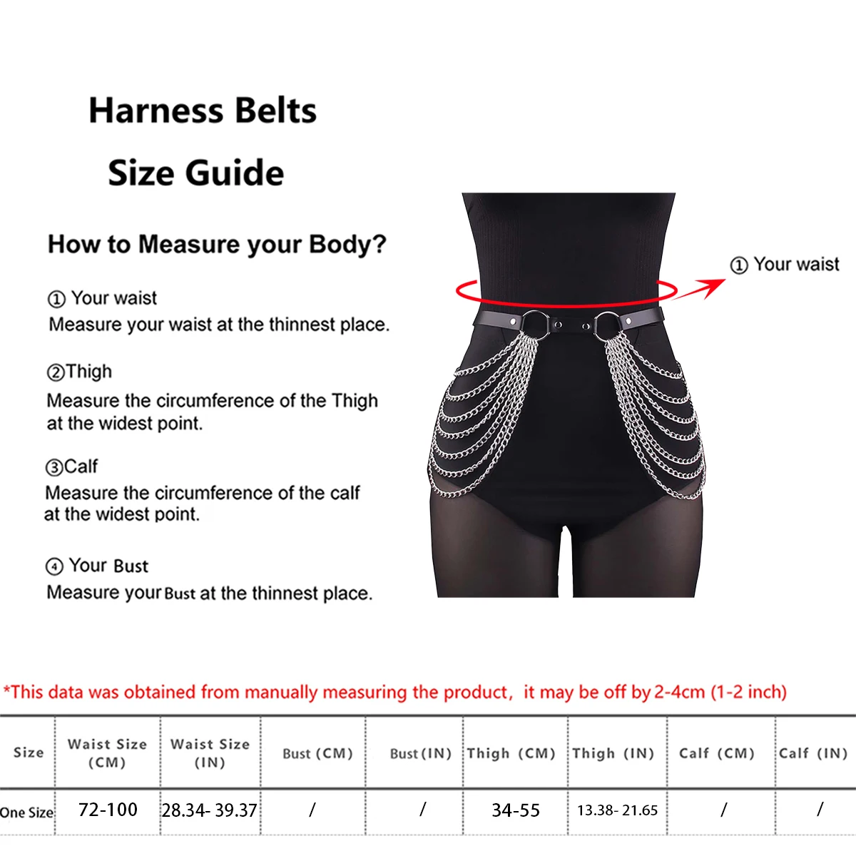 Frauen Sexy Bein Kette Harness strumpfband Taille Korsett Gürtel Leder Harness Taille Oberschenkel Harness Gothic Kleidung Zubehör