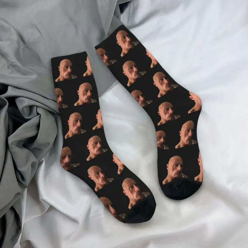 Eyebrow Meme Dwayne The Rock Johnson Calcetines de vestir Calcetines cálidos de moda para hombres y mujeres