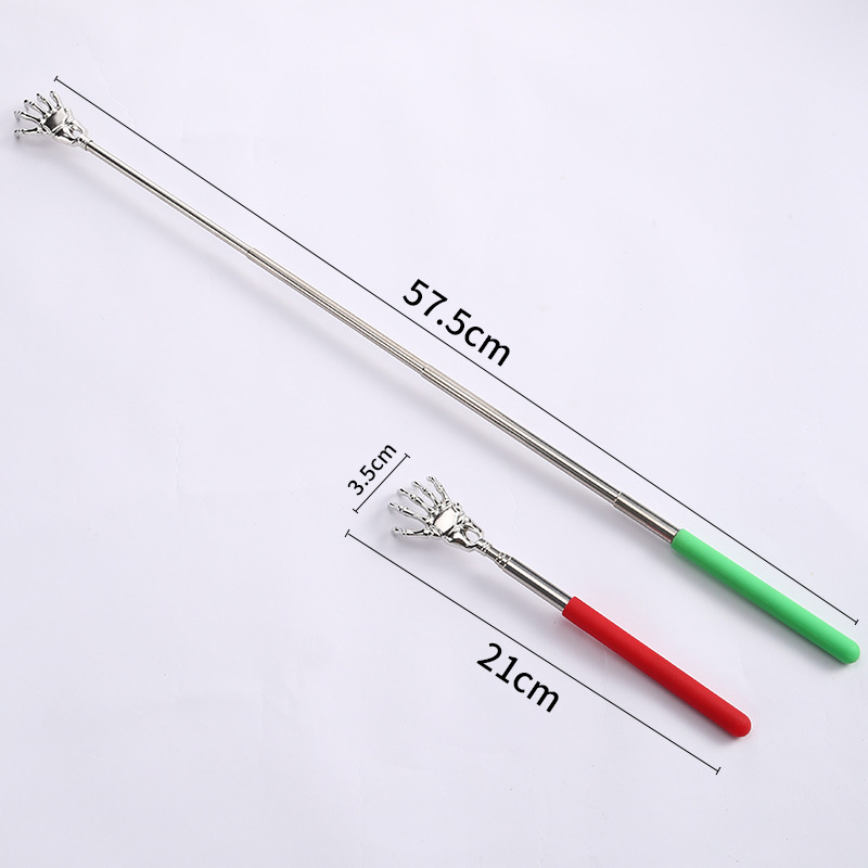 1 Piece Extendable Back Scratcher Portable Telescoping Metal Stainless Steel Back Scratchers Hand Massager