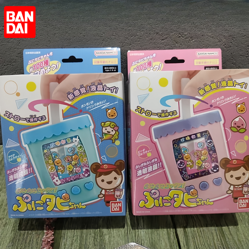 Bandai Original Tamagotchi Smart Meets Pix Тапиока Bubble Tea Drink Электронная игра Детская кавайная рождественская игрушка