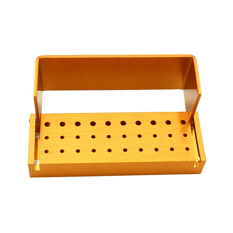 1pcs Dental Burs เจาะฆ่าเชื้อบล็อก FG Bur RA Bur ฆ่าเชื้อผู้ถือ Autoclavable อลูมิเนียม 30 หลุมทันตกรรมวัสดุ