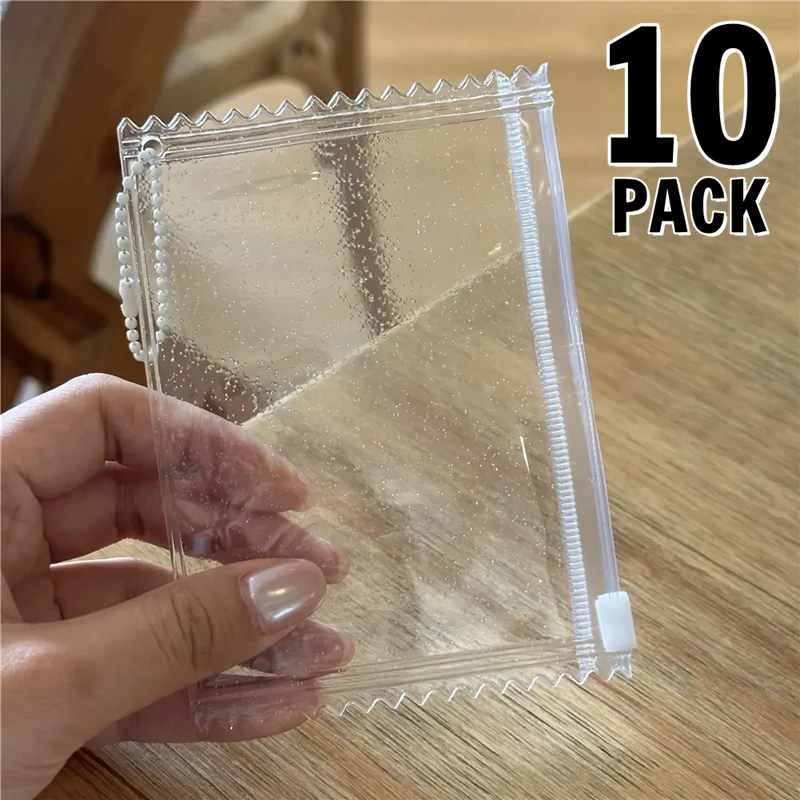 1-10Pcs INS Transparent Candy Bag Photocard Holder High Definition Kpop Idol Photo Card Sleeves DIY Badge Organizer Display Bag