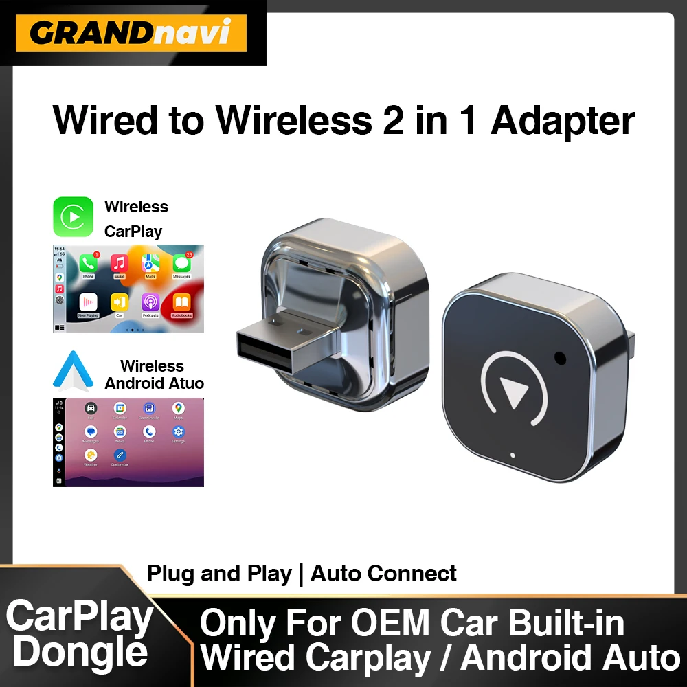 Nieuwe Draadloze CarPlay Android Auto Adapter USB Dongle Smart Mini Box Plug En Play Universeel Voor VW Toyota Nissan Honda Ford Benz