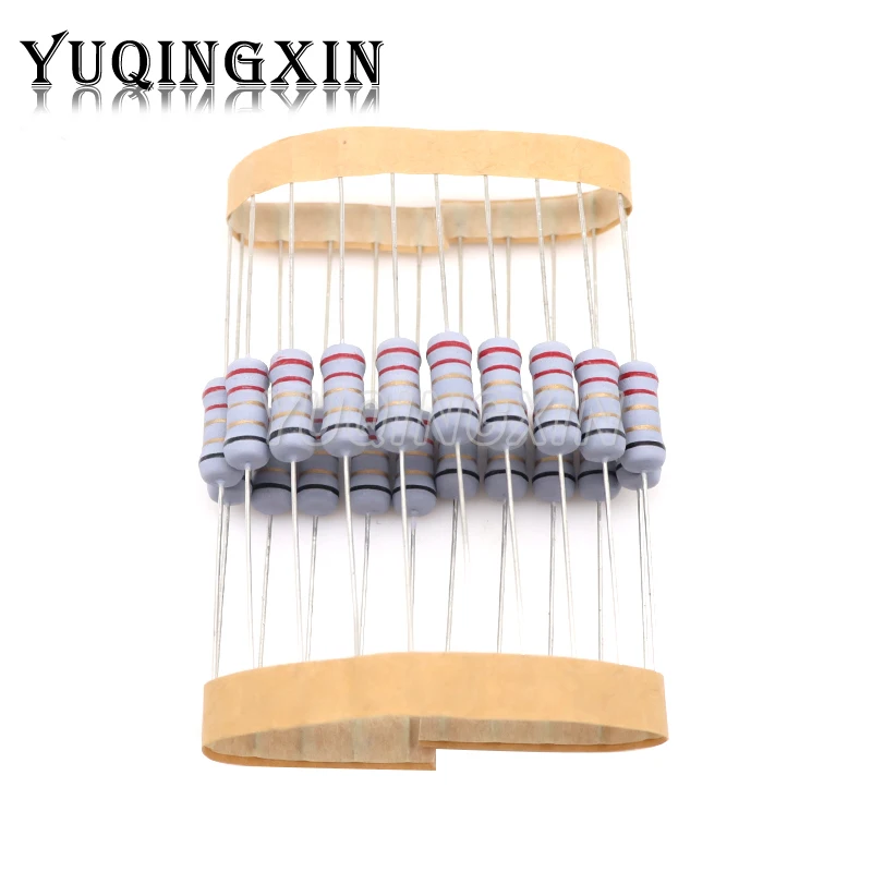 20 piezas 1W 5% resistencia de alambre bobinado fusible resistencia de bobinado 0.1R 0.33R 1R 2.2R 3R 4.7R 5.1R 6.8R 10R 22R 68R 100R 200R 510R 0,1 ohm