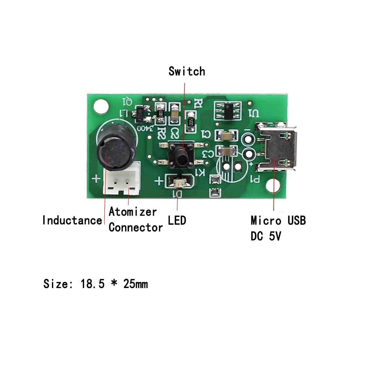 USB Mini Air Humidifier DIY Kits Mist Maker and Driver Circuit Board Fogger Atomization Film Atomizer Sheet Mini Oscillating
