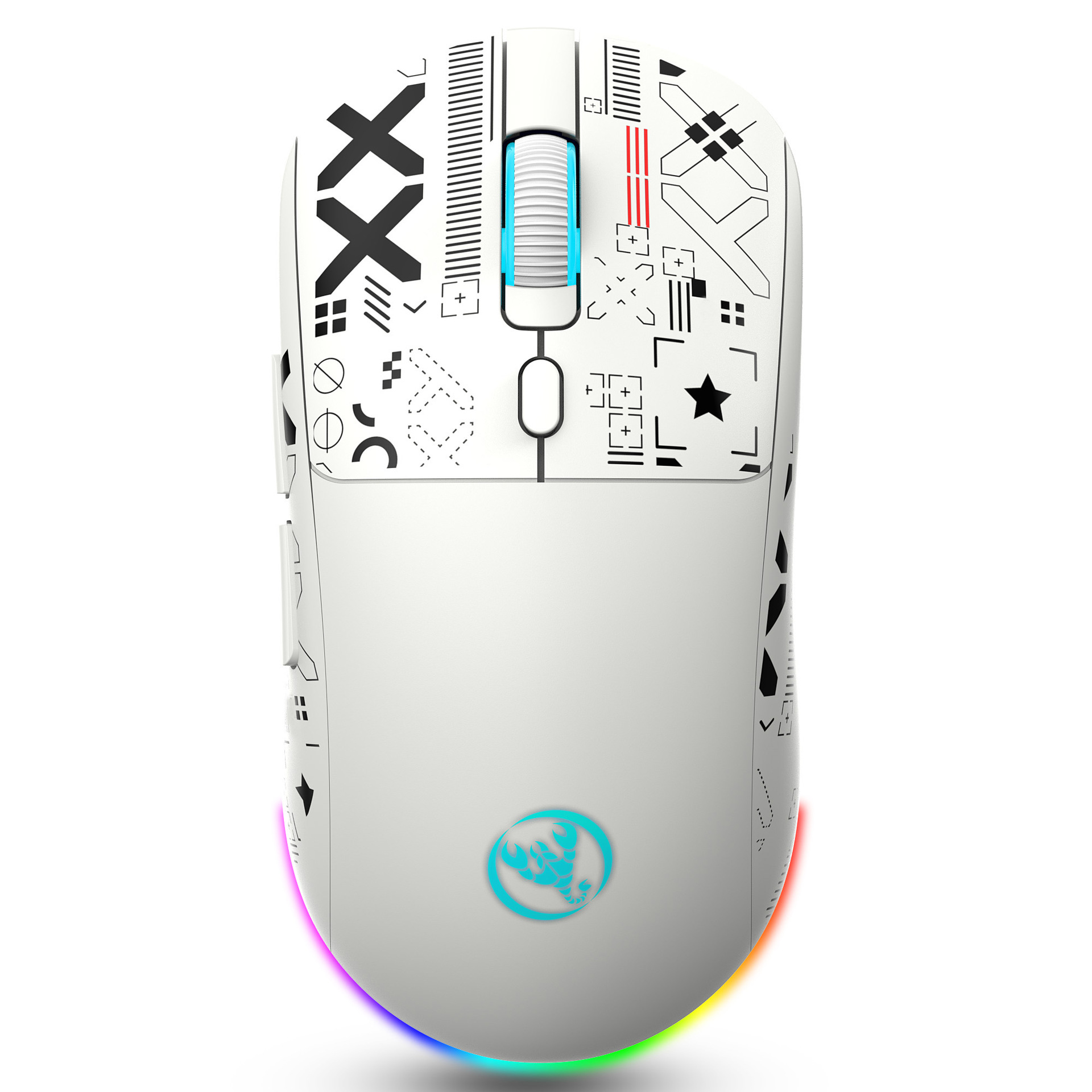 3-trybowa mysz do gier Bluetooth z akumulatorem 2.4G USB Bezprzewodowa mysz z podświetleniem RGB do tabletu iPad, laptopa