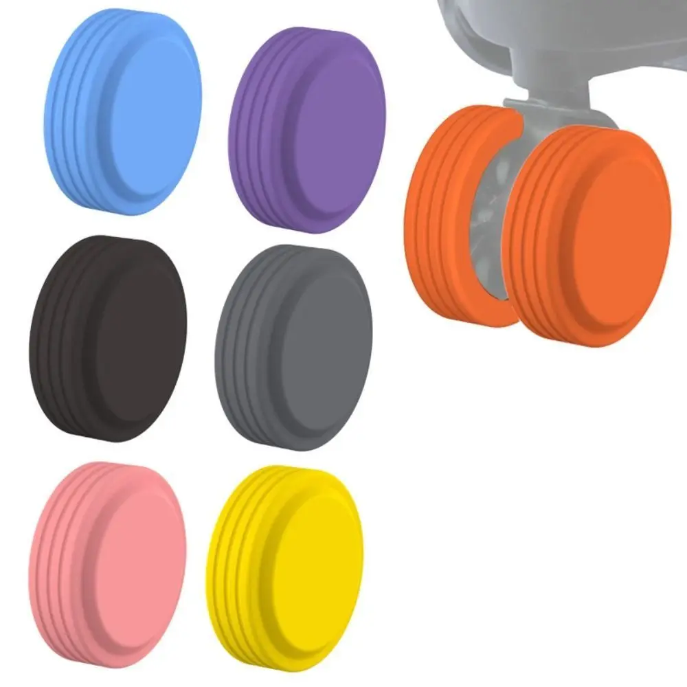 8 pezzi anelli protettivi per ruote per bagagli accessori per bagagli in silicone coperture per ruote per la maggior parte dei bagagli riducono il rumore per i bagagli da viaggio