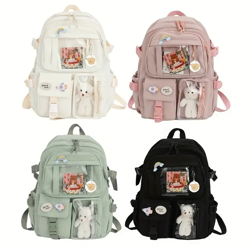 Large Capacity High School Student Bag Backpack Lightweight Korean Version of Casual Fresh Girl Backpack