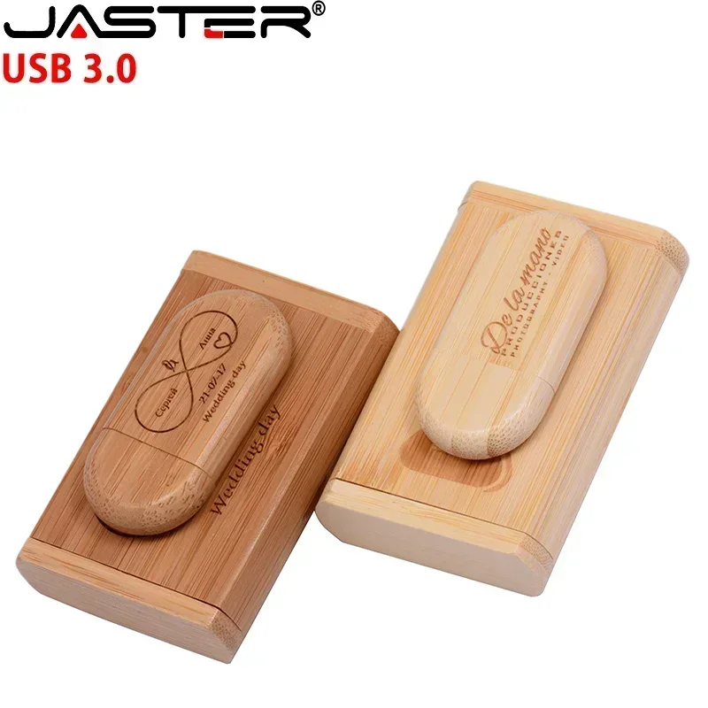 JASTER 1 Cái Tự Do Tùy Chỉnh Logo USB 3.0 Flash Drive Thẻ Nhớ + Hộp Đựng Pendrive 4GB 8GB 16GB 32GB 64GB Chụp Ảnh Quà Tặng