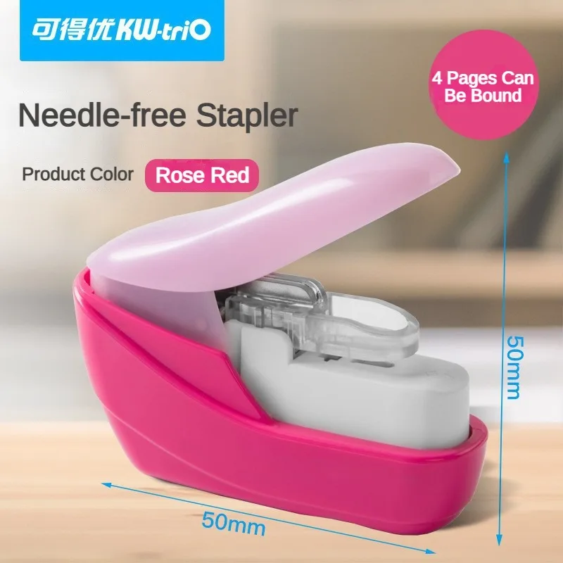 No Staples Stapling Machine Mini Book Stapleless Stapler Paper Stapling Stapler Without Staple Office Accessories Stationery