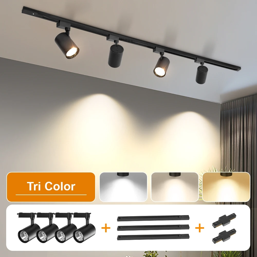 Full Set Led Track Lights 50W 40W 20W COB Ceiling Rail Spotlight Lighting Indoor for Living Room Kitchen Decor led Track Lights