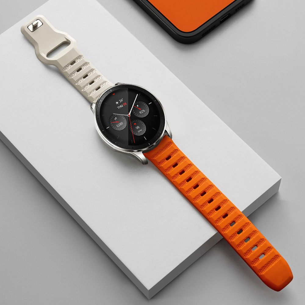 通気性のあるシリコンウォッチストラップ,Samsung Watch 6,5,4,3,active 2,2,gear,s2,s3,gt 4,3,2,2 46mm、42mm、20mm、22mm