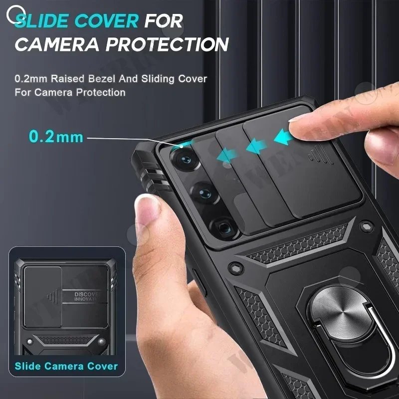 Funda para Samsung S25 Ultra S24 S23 S22 Plus S24 FE A56 A55 A36 A35 A15 A16 5G resistente con cámara cubierta con soporte de 360 grados