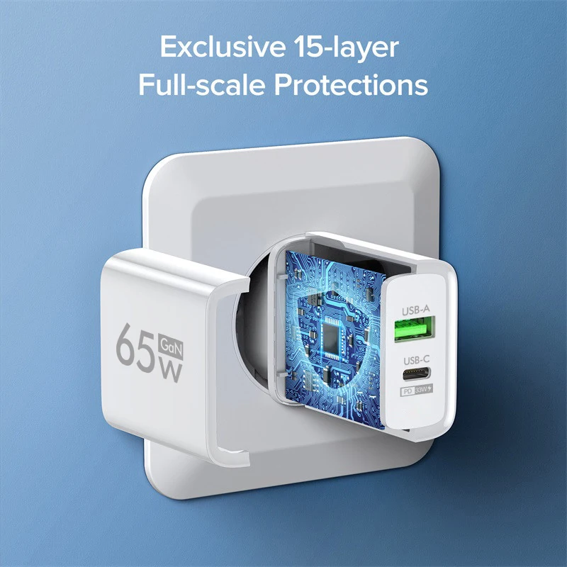 PD 65W GaN Fast Charging Charger Type C USB Mobile Phone Power Adapter For iPhone Samsung Hawei Xiaomi Quick Charge Wall Charger