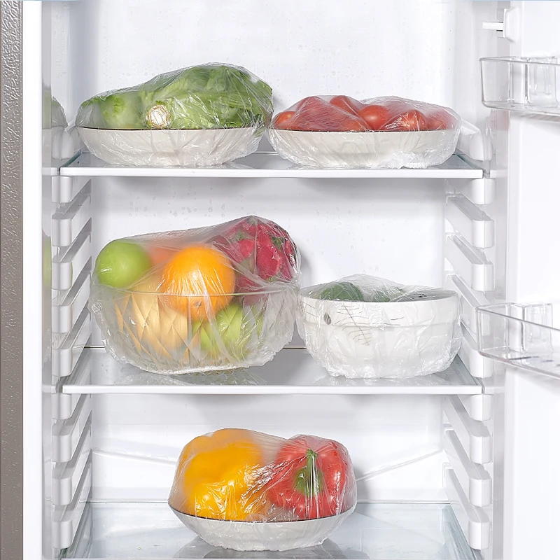 Copertura per alimenti usa e getta riutilizzabile Involucro di plastica Coperchi per alimenti elastici durevoli per ciotole Coperture per piastre elastiche per borsa per risparmiare cibo da cucina