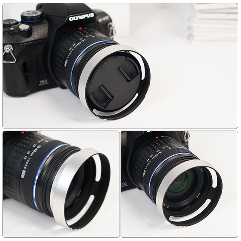37/39/40.5/43/46/49/52/55/58/62 ミリメートル金属中空カメラレンズフード富士ニコンペンタックスソニーオリンパスキヤノン中空レンズフード