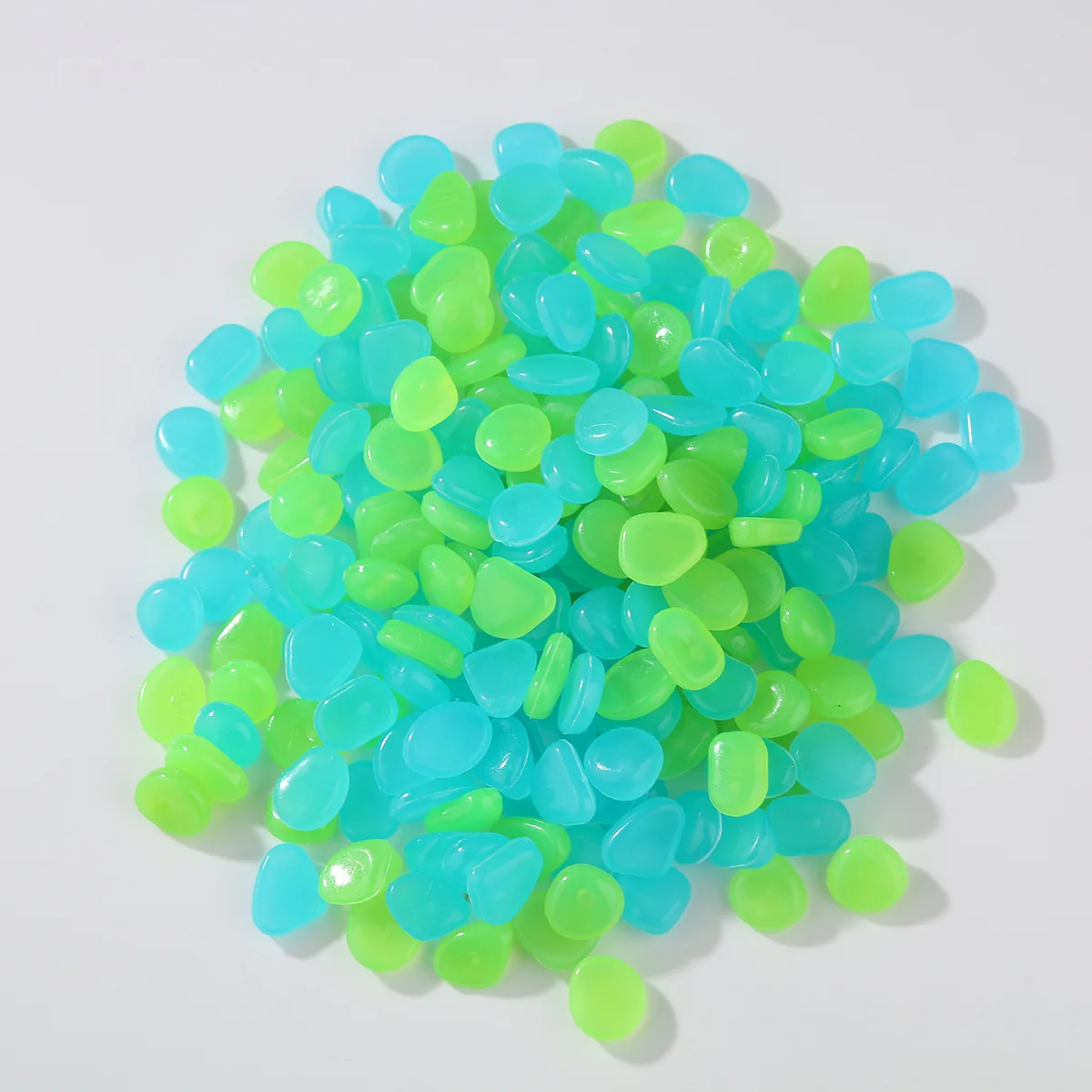 100PCSLuminousหินสวนปลาถังภูมิทัศน์Glow-In-The-Darkหินตกแต่งประดิษฐ์เรืองแสงสีห่านหิน
