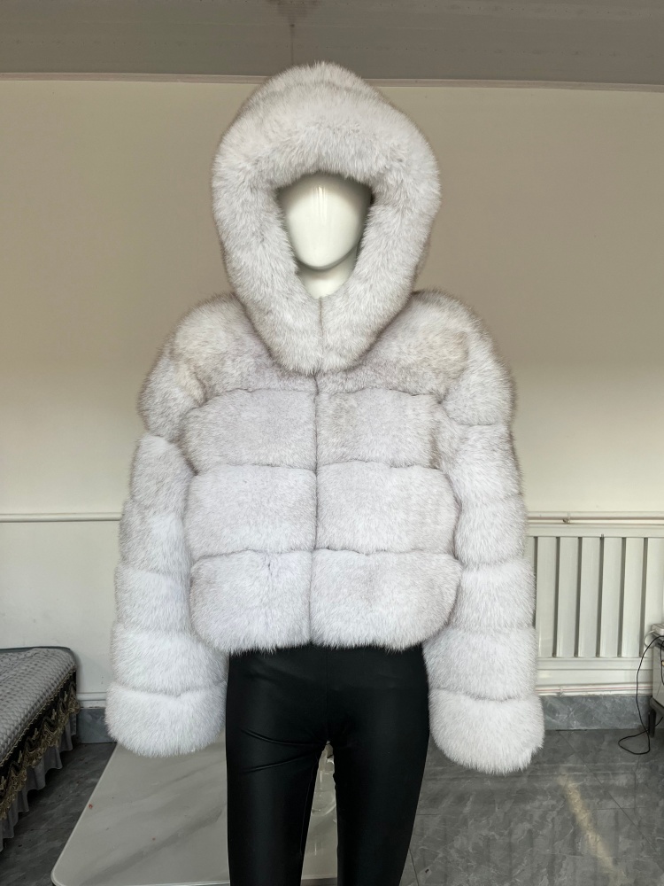 BEIZIRU Echte vossenbontjas met capuchon vrouw winter Natuurlijke jas warm vest Custom