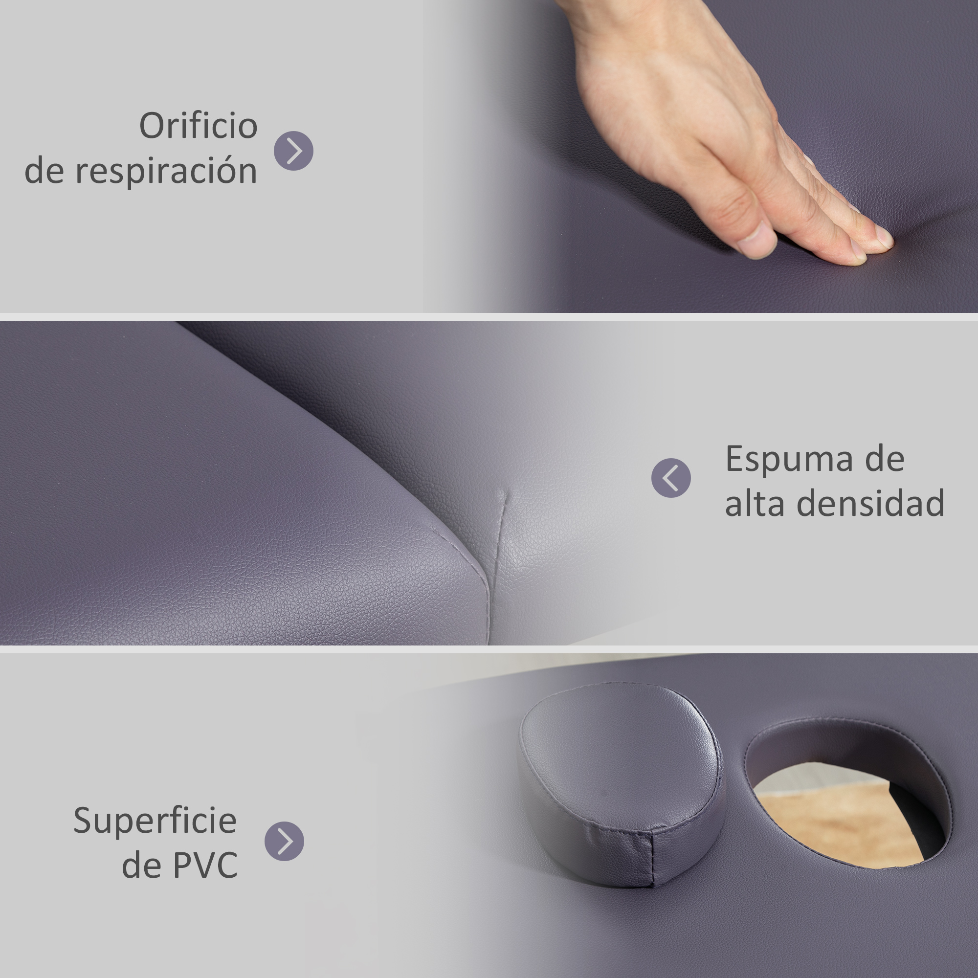 Homcom Table de massage pliante avec appui-tête 186X60X58-81 cm