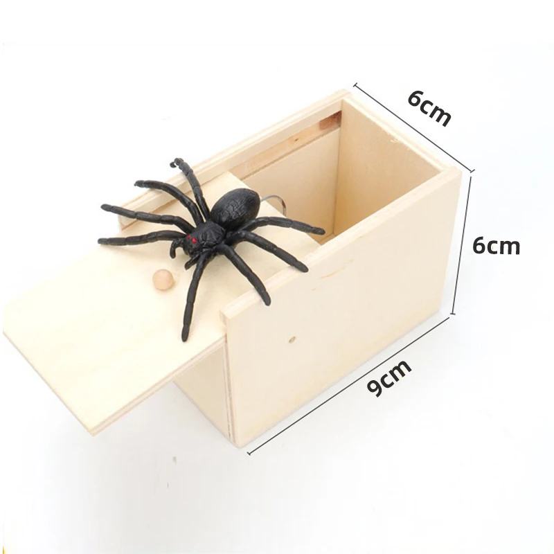 Mới Lạ Ngộ Nghĩnh Đáng Sợ Hộp Trò Chơi Khăm Tặng Nhện Gỗ Tiện Ích Đạo Chích Sáng Tạo Gian Xảo Trò Đùa Bất Ngờ Cho Trẻ Em Và Người Lớn Halloween Đồ Chơi Quà Tặng