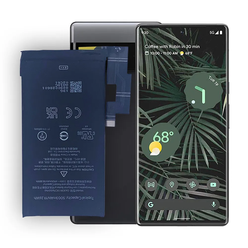 ของแท้ 100% ยี่ห้อใหม่ GMSB3 G63QN GLU7G เปลี่ยนแบตเตอรี่สําหรับ Google Pixel 6 6 pro 6A แบตเตอรี่ชาร์จ Batteria + เครื่องมือ