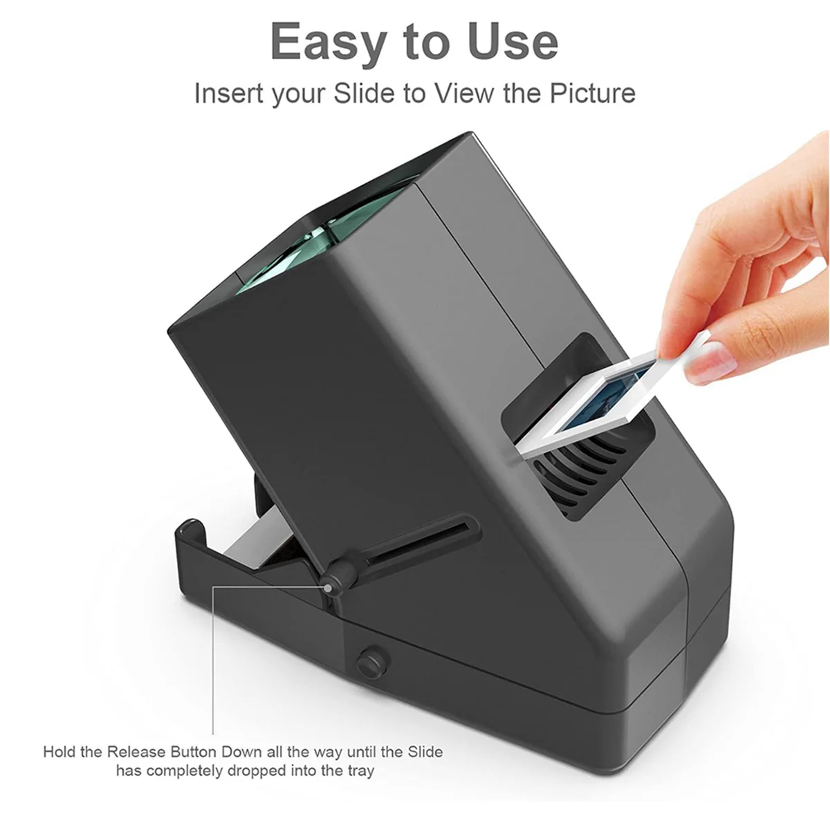 BABQ 35mm Slide Viewer, 3X ขยาย, USB ขับเคลื่อน/การทํางานของแบตเตอรี่-สําหรับ 35mm Daylight Film Slide และ Negative Viewer