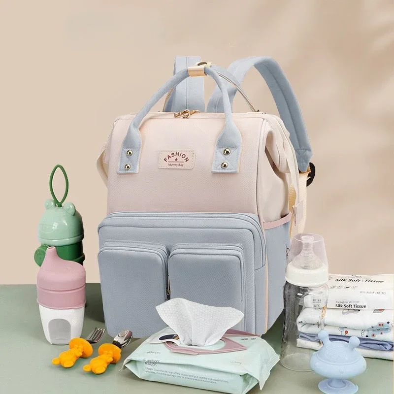 Bolsa de mamãe multifuncional de grande capacidade para passeios mochila de viagem à prova d'água portátil bolsa para mãe e bebê mochila feminina