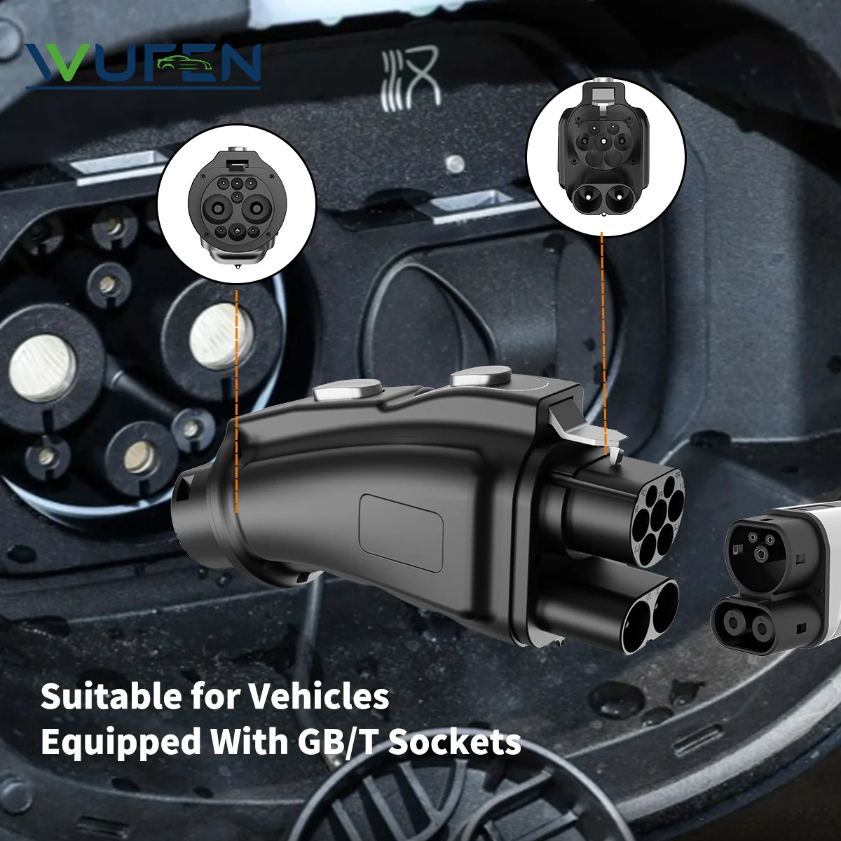 WUFEN CCS2 зарядный адаптер GBT DC 300KW 300A DC EV Разъем для зарядного устройства Электромобиль Ccs2 к Gbt Адаптер для BYD JAC VW Car