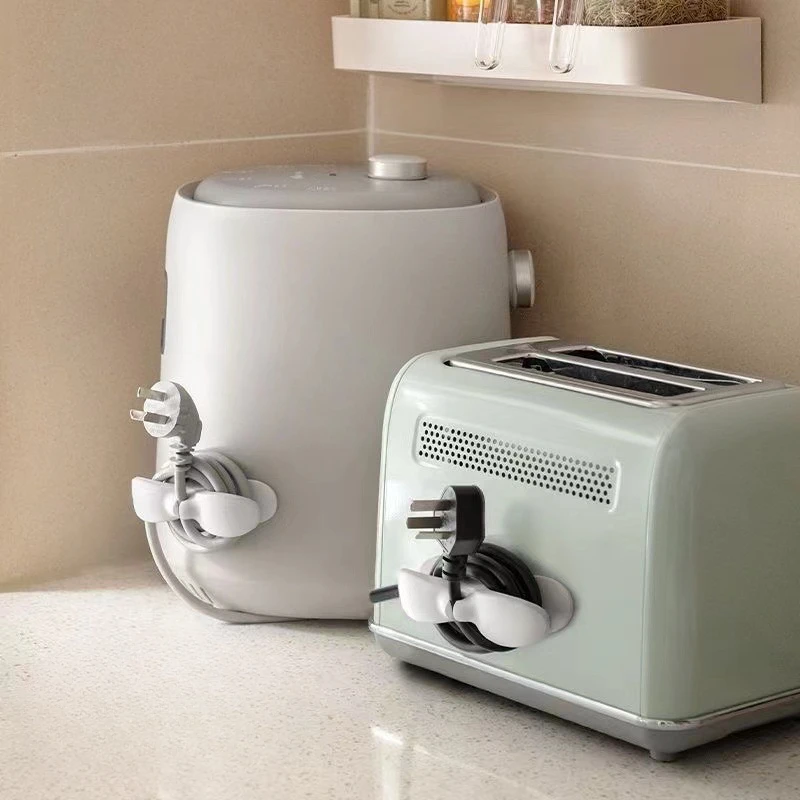 1Pc Home Appliance Cable Organizer Electric Cooker Toaster Microwave Oven Wire Winding Fixator Anti-tangle Power Cord Storage