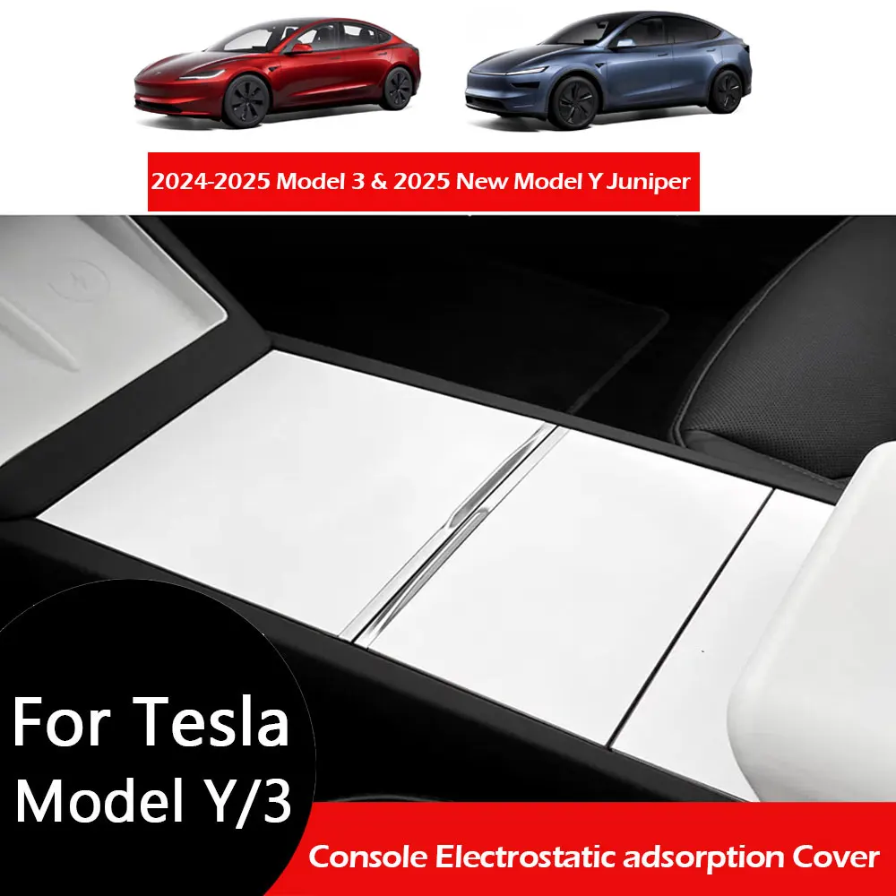 2025 para tesla modelo y juniper modelo 3 highland console capa de adsorção eletrostática para tesla acessórios de decoração interior