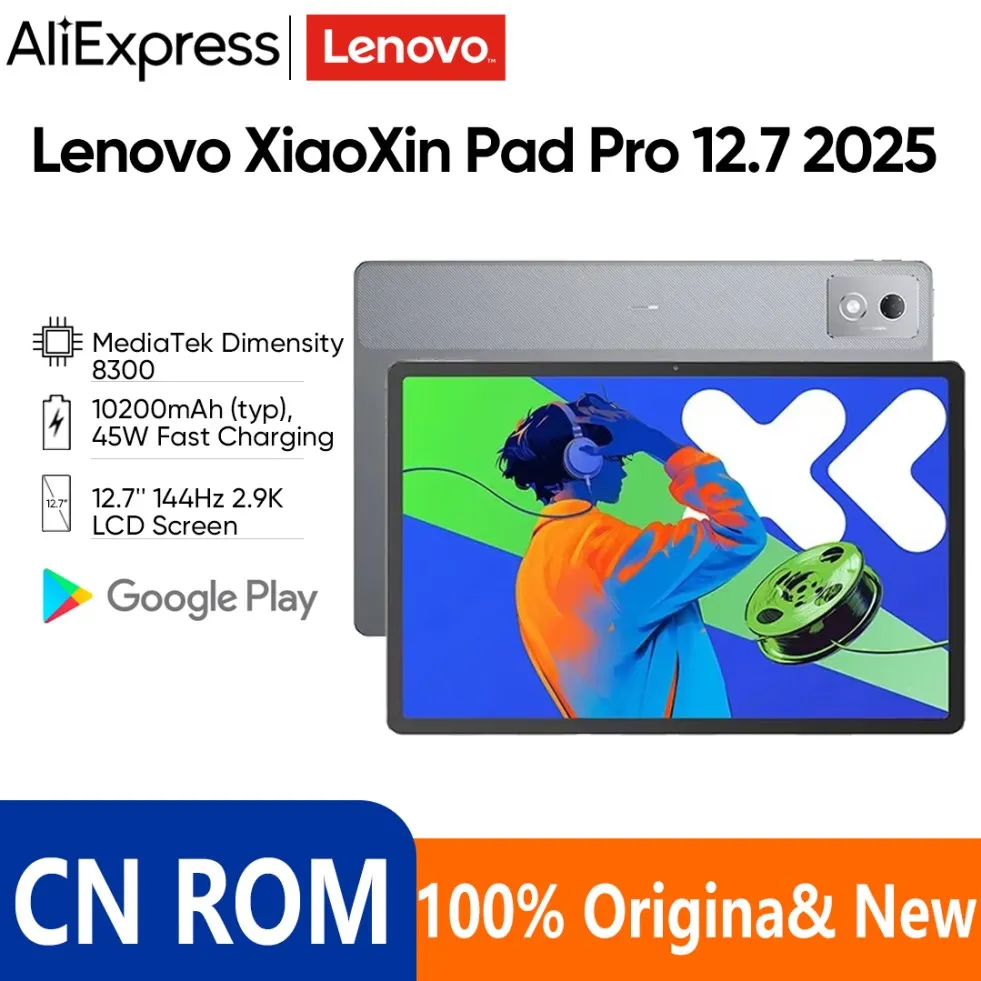 Original Lenovo Xiaoxin Pad pro 2025 12.7 inch 128G 256G 45W Charging WIFI CN rom MTK Dimensity 8300 10200mAh Battery Andoid 14