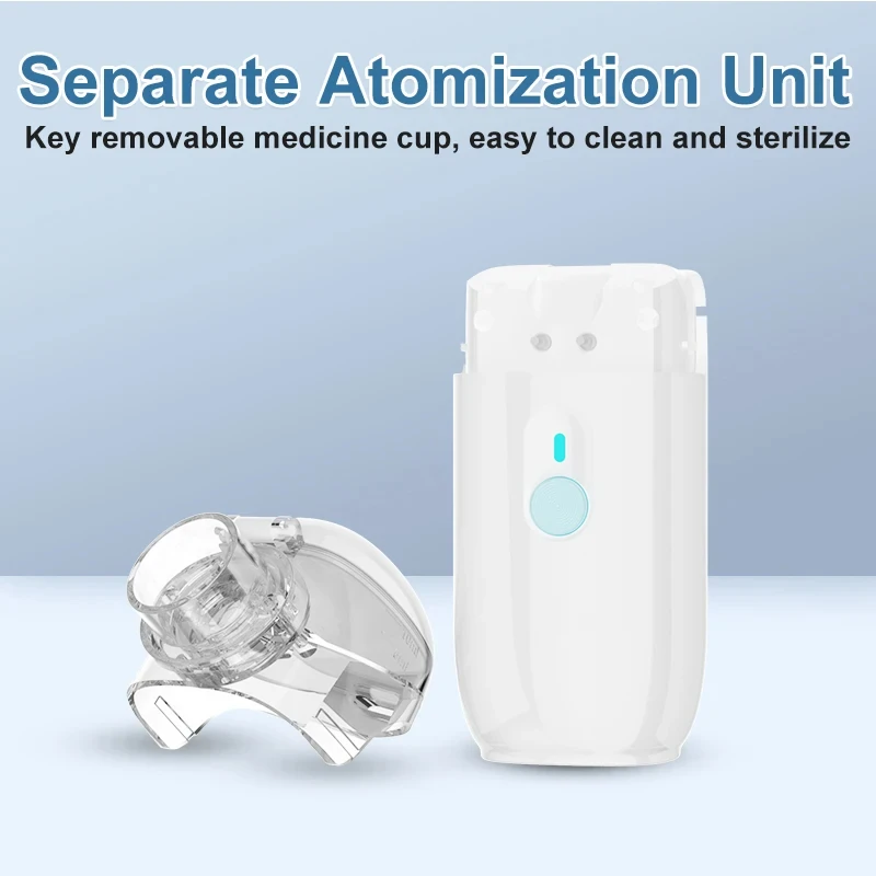 มินิตาข่ายมือถือ Nebulizer Hoseheld ทางการแพทย์ Silent Ultrasonic Inhaler ไอน้ํามือถืออุปกรณ์ไหล่จมูกสําหรับเด็กผู้ใหญ่