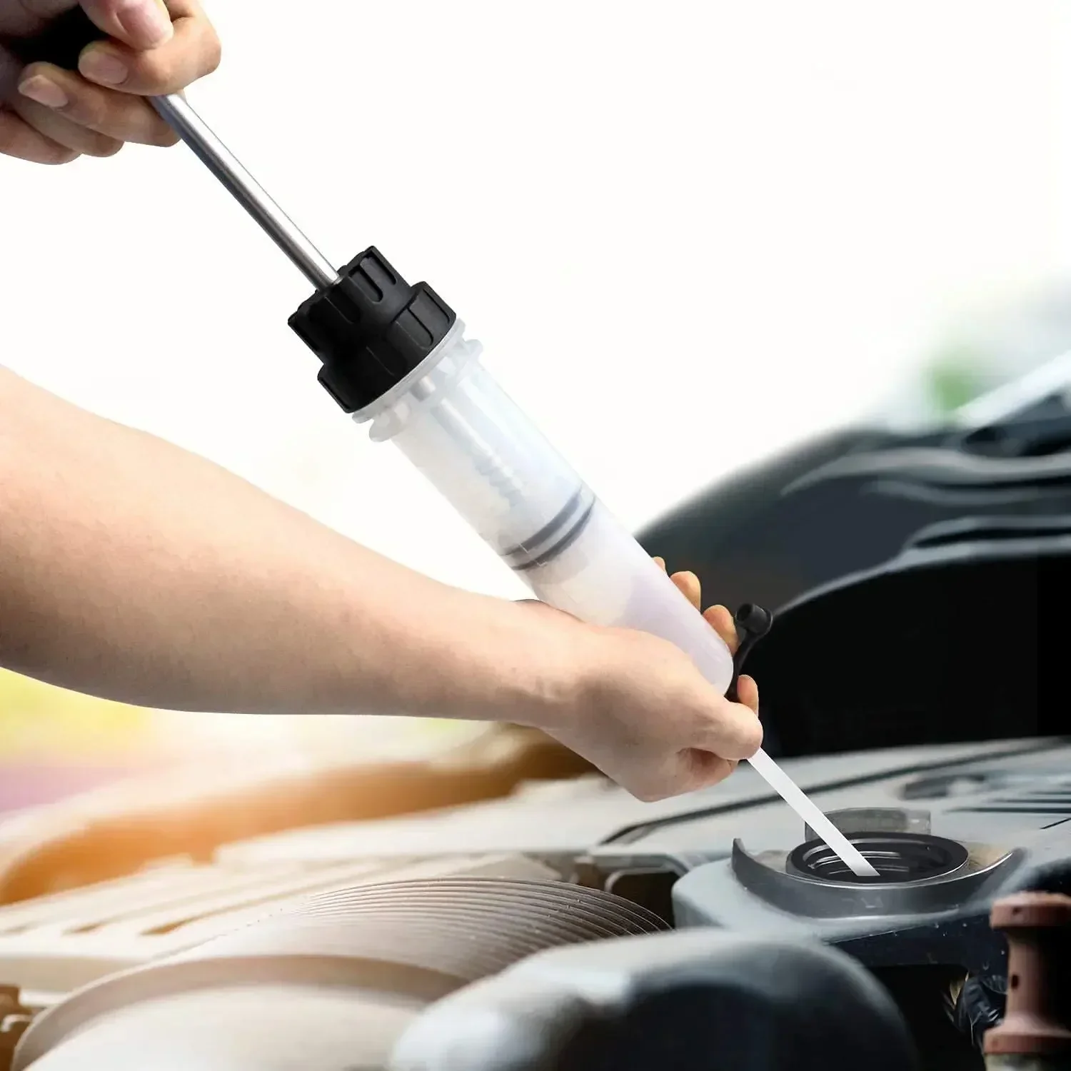 Oil Syringe Pump Syringe Liquid Extractor Pump Automobile Fuel Transfer 1500Ml Large Capacity For Brake Fluid Engine Cooolant